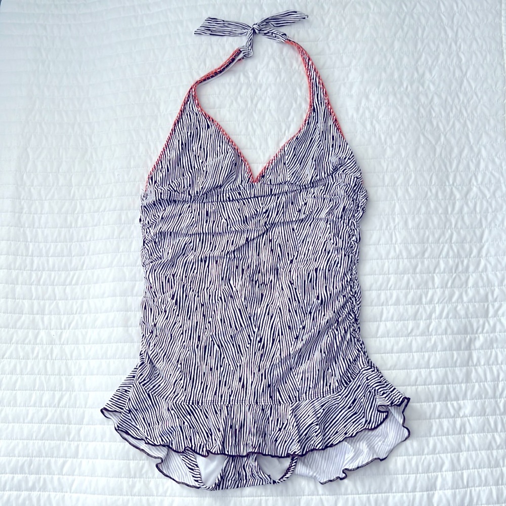 Kenneth Cole Reaction Halter Style One Piece Swimsuit